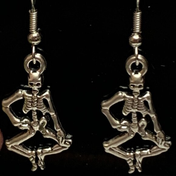 Skeleton Earring, Bones Earring, Halloween Earring, Punk Goth Earring, Gift Idea - Picture 2 of 5